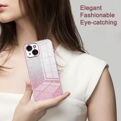 Gradient Glitter Powder Electroplated Phone Case, For iPhone 8 Plus / 7 Plus