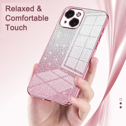 Gradient Glitter Powder Electroplated Phone Case, For iPhone 12, For iPhone 12 Pro Max, For iPhone 12 Pro