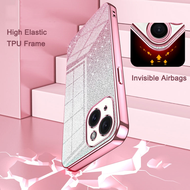 Gradient Glitter Powder Electroplated Phone Case, For iPhone 11 Pro Max, For iPhone 11, For iPhone 11 Pro