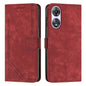 Skin Feel Stripe Pattern Leather Phone Case with Lanyard, For OPPO Reno11 5G Global, For OPPO Reno11 Pro Global, For OPPO A58 / A78