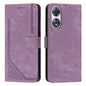 Skin Feel Stripe Pattern Leather Phone Case with Lanyard, For OPPO Reno11 5G Global, For OPPO Reno11 Pro Global, For OPPO A58 / A78