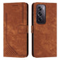 Skin Feel Stripe Pattern Leather Phone Case with Lanyard, For OPPO A5 Pro 5G Global, For OPPO Reno13 Pro Global, For OPPO Reno13 5G Global, For OPPO Reno12 Pro Global