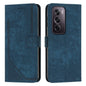 Skin Feel Stripe Pattern Leather Phone Case with Lanyard, For OPPO A5 Pro 5G Global, For OPPO Reno13 Pro Global, For OPPO Reno13 5G Global, For OPPO Reno12 Pro Global