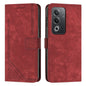 Skin Feel Stripe Pattern Leather Phone Case with Lanyard, For OPPO Reno12 5G Global, For OPPO A3 Pro Global, For OPPO Reno11 5G Global, For OPPO Reno11 Pro Global