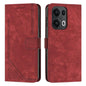 Skin Feel Stripe Pattern Leather Phone Case with Long Lanyard