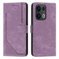 Skin Feel Stripe Pattern Leather Phone Case with Lanyard, For OPPO A5 Pro 5G Global, For OPPO Reno13 Pro Global, For OPPO Reno13 5G Global, For OPPO Reno12 Pro Global