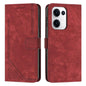 Skin Feel Stripe Pattern Leather Phone Case with Lanyard, For OPPO A5 Pro 5G Global, For OPPO Reno13 Pro Global, For OPPO Reno13 5G Global, For OPPO Reno12 Pro Global
