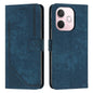 Skin Feel Stripe Pattern Leather Phone Case with Lanyard, For OPPO A5 Pro 5G Global, For OPPO Reno13 Pro Global, For OPPO Reno13 5G Global, For OPPO Reno12 Pro Global