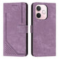 Skin Feel Stripe Pattern Leather Phone Case with Lanyard, For OPPO A5 Pro 5G Global, For OPPO Reno13 Pro Global, For OPPO Reno13 5G Global, For OPPO Reno12 Pro Global