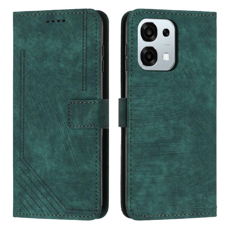 Skin Feel Stripe Pattern Leather Phone Case with Lanyard, For OPPO F31 5G / A6 Pro Global 5G, For OPPO Reno14 Global / Reno14 F 5G, For OPPO A5x 5G Global, For OPPO Reno14 Pro Global