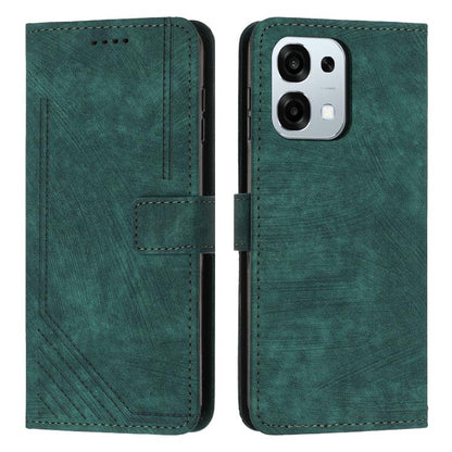 Skin Feel Stripe Pattern Leather Phone Case with Lanyard, For OPPO F31 5G / A6 Pro Global 5G, For OPPO Reno14 Global / Reno14 F 5G, For OPPO A5x 5G Global, For OPPO Reno14 Pro Global