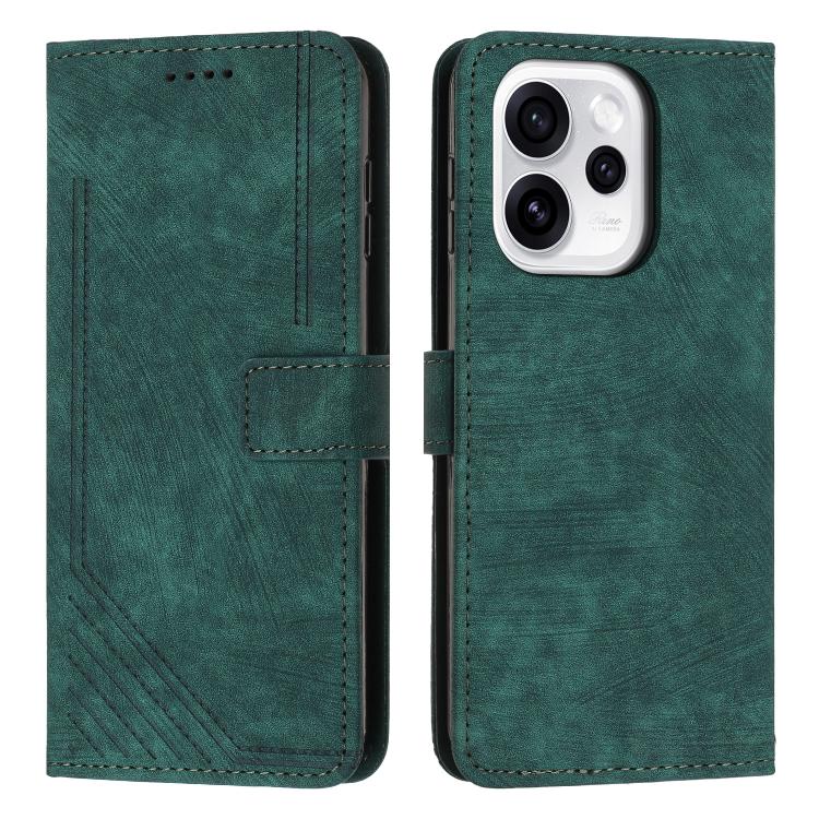 Skin Feel Stripe Pattern Leather Phone Case with Lanyard, For OPPO Reno15 F 5G Global, For OPPO Reno15 Pro Max 5G Global, For OPPO Reno15 Pro 5G Global, For OPPO Reno15 5G Global