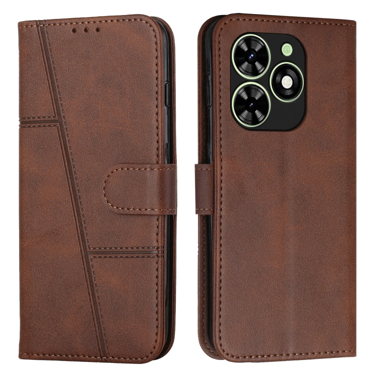 Stitching Calf Texture Buckle Leather Phone Case