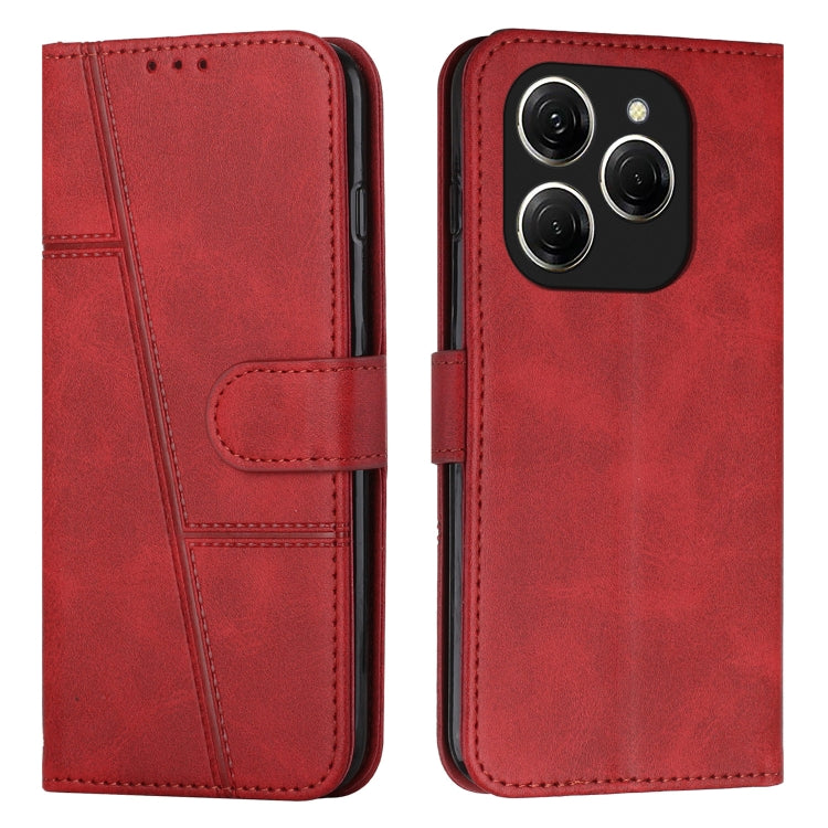 Stitching Calf Texture Buckle Leather Phone Case