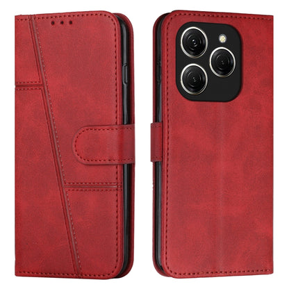 Stitching Calf Texture Buckle Leather Phone Case