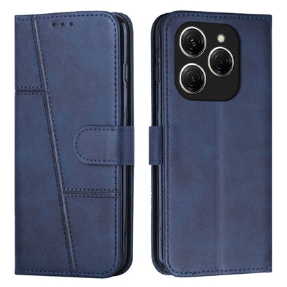 Stitching Calf Texture Buckle Leather Phone Case