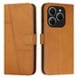 Stitching Calf Texture Buckle Leather Phone Case