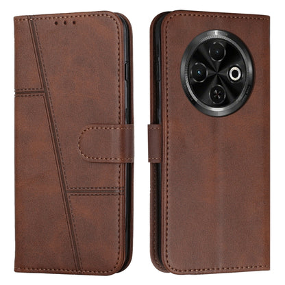 Stitching Calf Texture Buckle Leather Phone Case