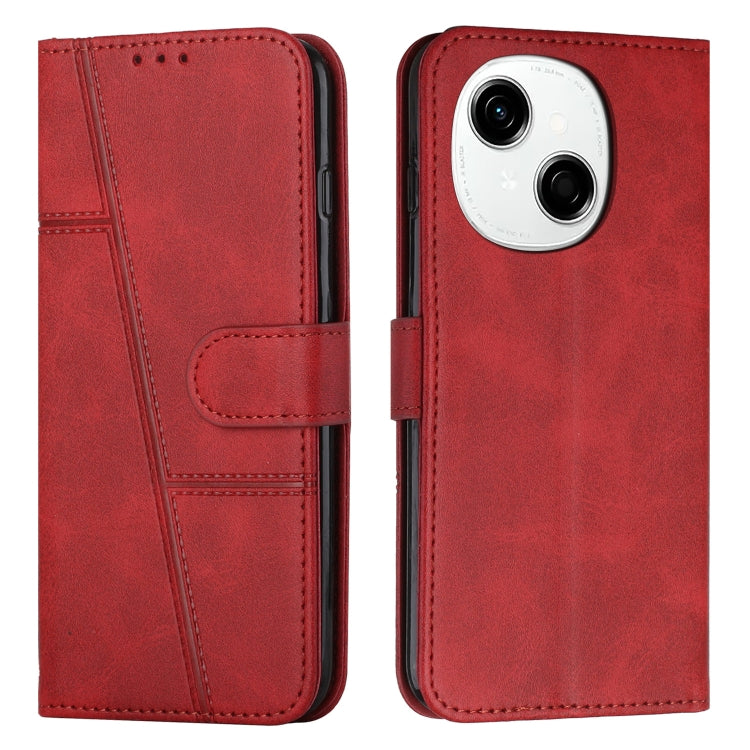 Stitching Calf Texture Buckle Leather Phone Case