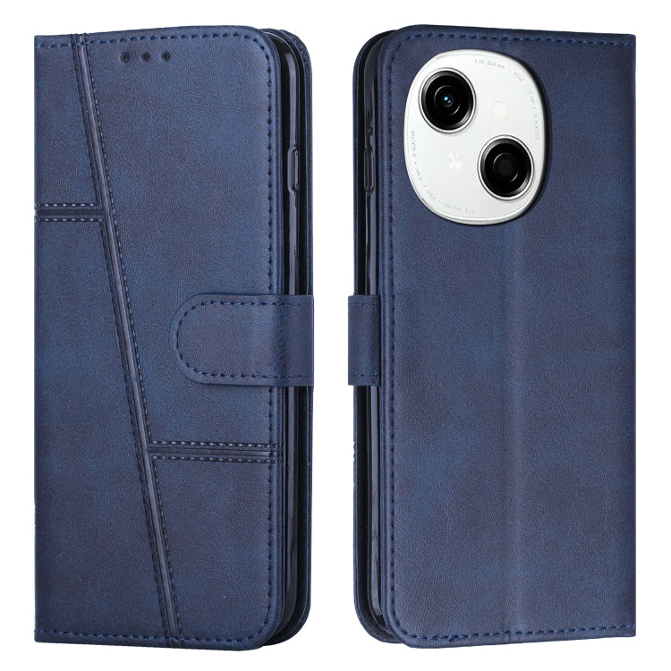 Stitching Calf Texture Buckle Leather Phone Case