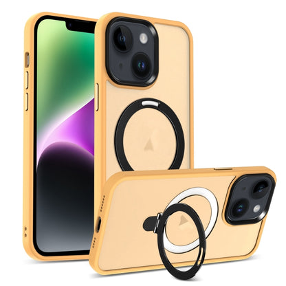 Skin-feel MagSafe Holder PC Hybrid TPU Phone Case, For iPhone 14 Plus, For iPhone 14, For iPhone 14 Pro