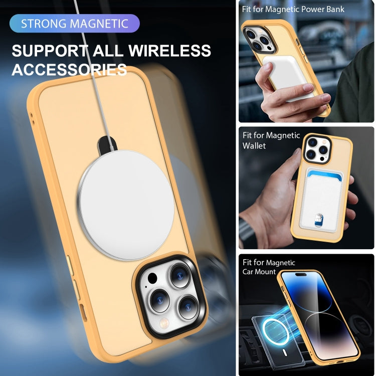 Skin-feel MagSafe Holder PC Hybrid TPU Phone Case, For iPhone 14 Plus, For iPhone 14, For iPhone 14 Pro