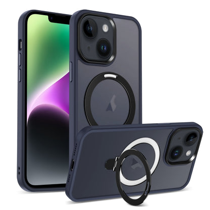Skin-feel MagSafe Holder PC Hybrid TPU Phone Case, For iPhone 14 Plus, For iPhone 14, For iPhone 14 Pro