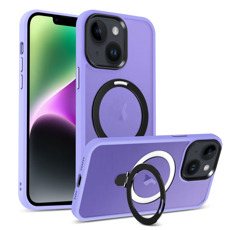 Skin-feel MagSafe Holder PC Hybrid TPU Phone Case, For iPhone 14 Plus, For iPhone 14, For iPhone 14 Pro