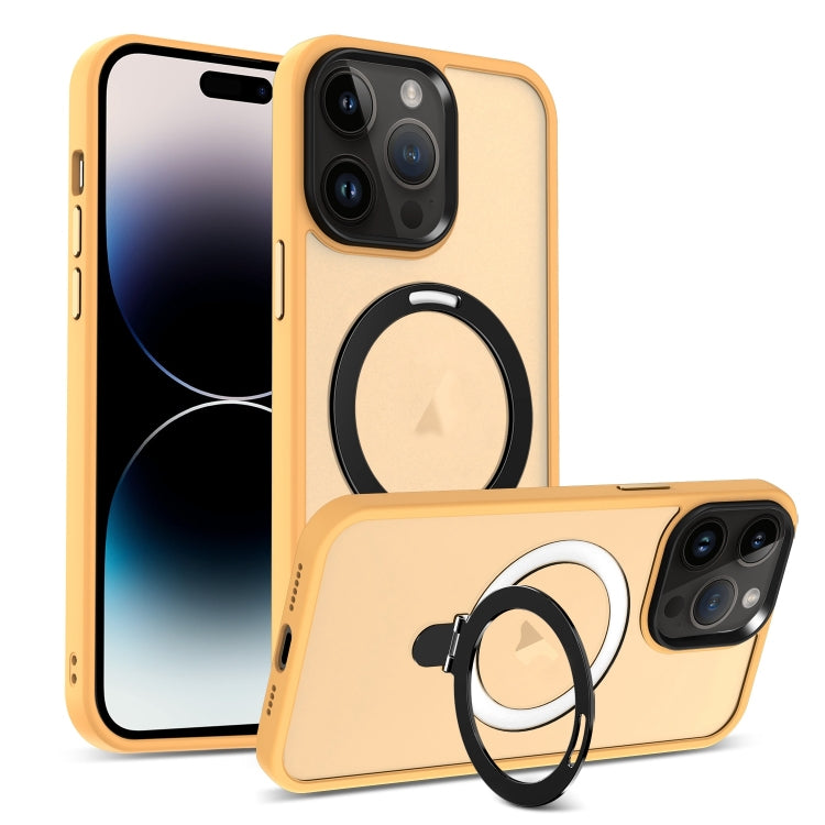 Skin-feel MagSafe Holder PC Hybrid TPU Phone Case, For iPhone 14 Plus, For iPhone 14, For iPhone 14 Pro