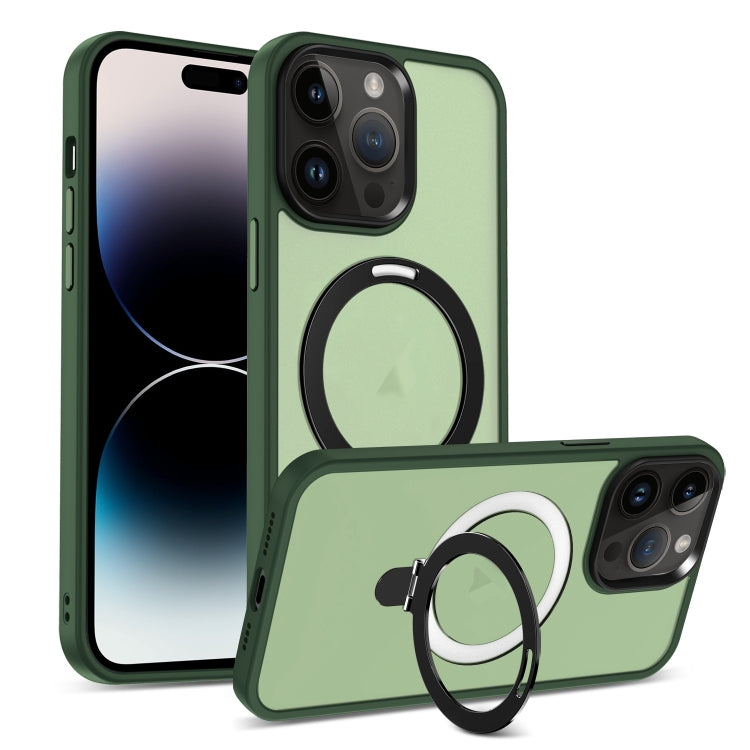 Skin-feel MagSafe Holder PC Hybrid TPU Phone Case, For iPhone 14 Plus, For iPhone 14, For iPhone 14 Pro