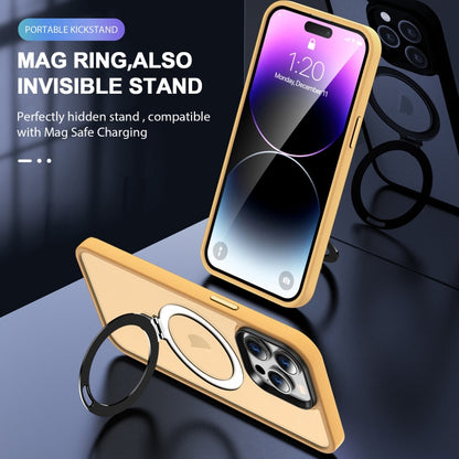 Skin-feel MagSafe Holder PC Hybrid TPU Phone Case, For iPhone 14 Pro Max, For iPhone 13 Pro Max, For iPhone 13 Pro