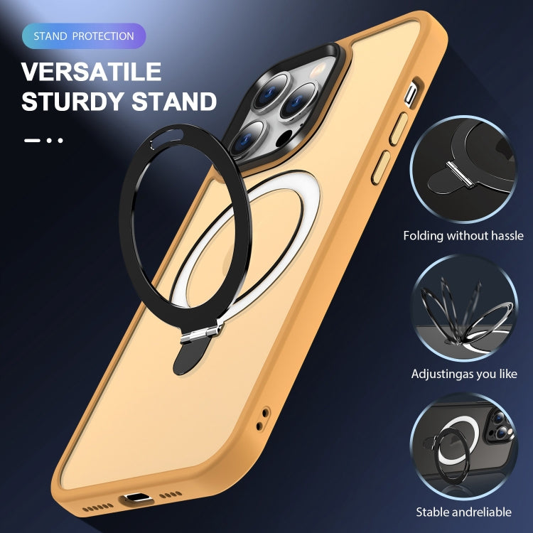 Skin-feel MagSafe Holder PC Hybrid TPU Phone Case, For iPhone 14 Pro Max, For iPhone 13 Pro Max, For iPhone 13 Pro
