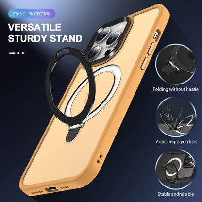 Skin-feel MagSafe Holder PC Hybrid TPU Phone Case, For iPhone 14 Pro Max, For iPhone 13 Pro Max, For iPhone 13 Pro