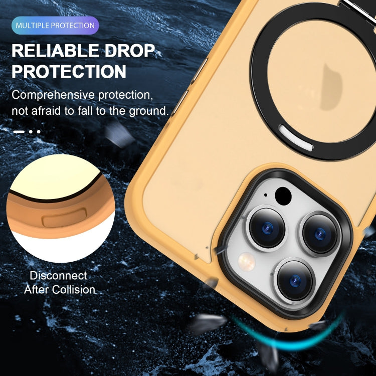 Skin-feel MagSafe Holder PC Hybrid TPU Phone Case, For iPhone 14 Pro Max, For iPhone 13 Pro Max, For iPhone 13 Pro