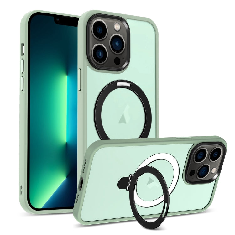 Skin-feel MagSafe Holder PC Hybrid TPU Phone Case, For iPhone 14 Pro Max, For iPhone 13 Pro Max, For iPhone 13 Pro