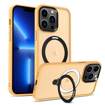 Skin-feel MagSafe Holder PC Hybrid TPU Phone Case, For iPhone 14 Pro Max, For iPhone 13 Pro Max, For iPhone 13 Pro