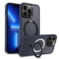 Skin-feel MagSafe Holder PC Hybrid TPU Phone Case, For iPhone 14 Pro Max, For iPhone 13 Pro Max, For iPhone 13 Pro
