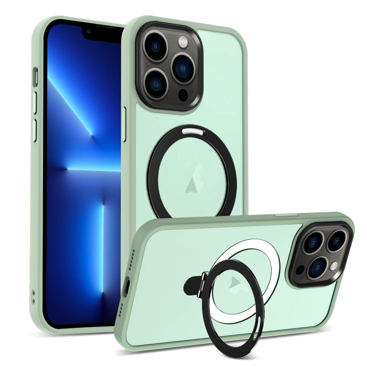 Skin-feel MagSafe Holder PC Hybrid TPU Phone Case, For iPhone 14 Pro Max, For iPhone 13 Pro Max, For iPhone 13 Pro