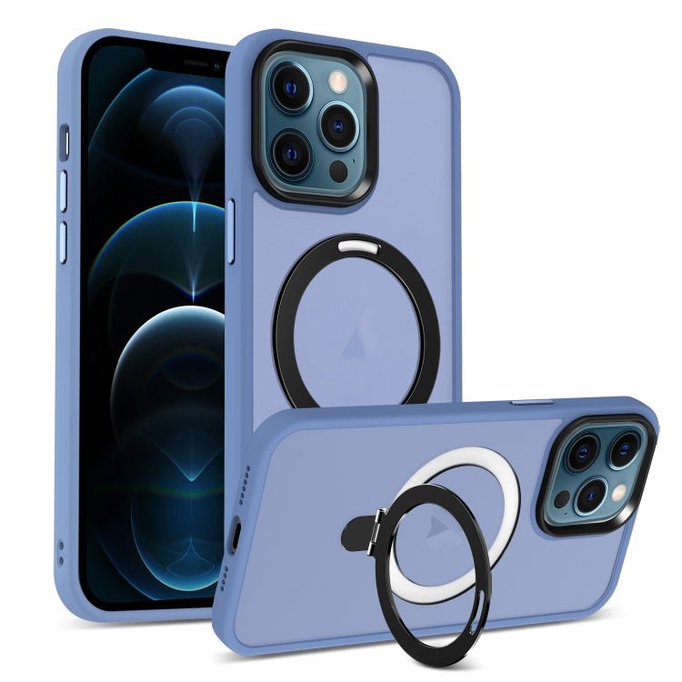 Skin-feel MagSafe Holder PC Hybrid TPU Phone Case, For iPhone 13, For iPhone 12, For iPhone 12 Pro Max