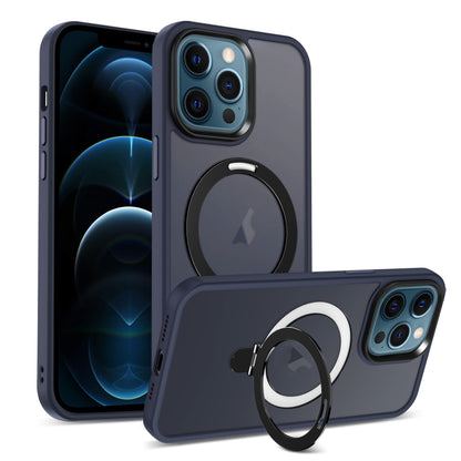 Skin-feel MagSafe Holder PC Hybrid TPU Phone Case, For iPhone 13, For iPhone 12, For iPhone 12 Pro Max