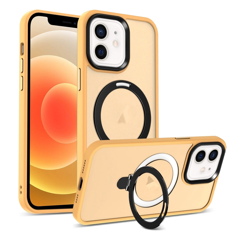 Skin-feel MagSafe Holder PC Hybrid TPU Phone Case, For iPhone 13, For iPhone 12, For iPhone 12 Pro Max