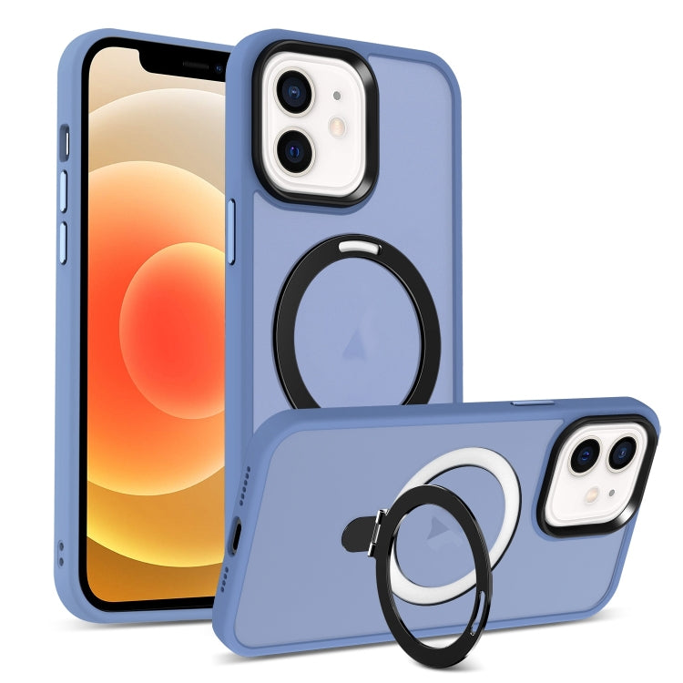 Skin-feel MagSafe Holder PC Hybrid TPU Phone Case, For iPhone 13, For iPhone 12, For iPhone 12 Pro Max