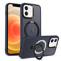 Skin-feel MagSafe Holder PC Hybrid TPU Phone Case, For iPhone 13, For iPhone 12, For iPhone 12 Pro Max