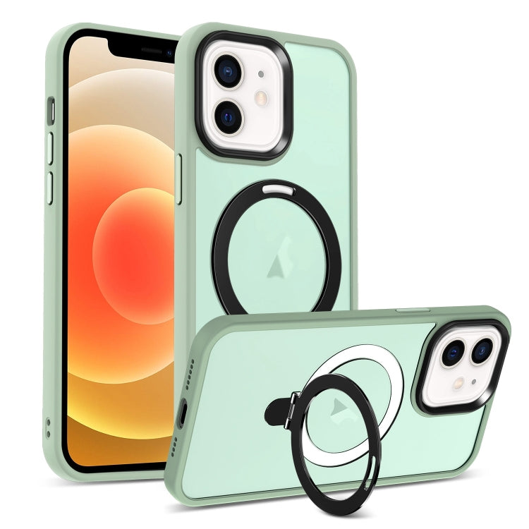 Skin-feel MagSafe Holder PC Hybrid TPU Phone Case, For iPhone 13, For iPhone 12, For iPhone 12 Pro Max
