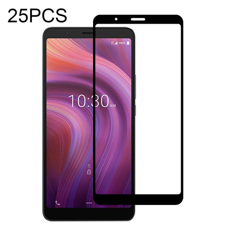 25 PCS Full Glue Full Screen Tempered Glass Film, For Alcatel 3V (2019), For Asus Rog Phone 3