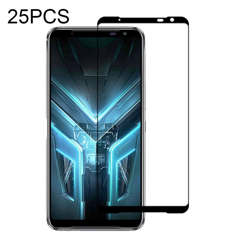 25 PCS Full Glue Full Screen Tempered Glass Film, For Alcatel 3V (2019), For Asus Rog Phone 3