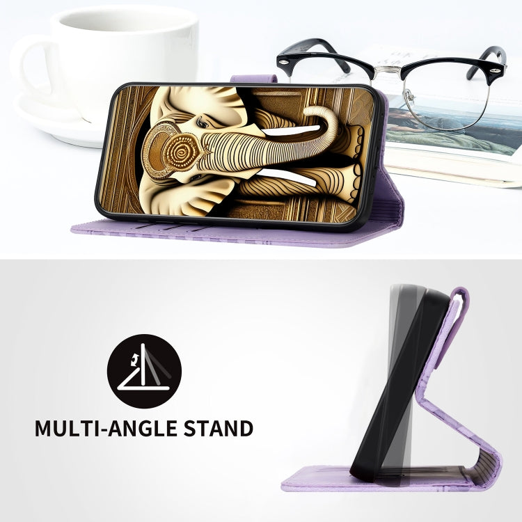 YX0060 Elephant Head Embossed Phone Leather Case with Lanyard, For iPhone 13 mini, For iPhone 12/12 Pro, For iPhone 12 Pro Max