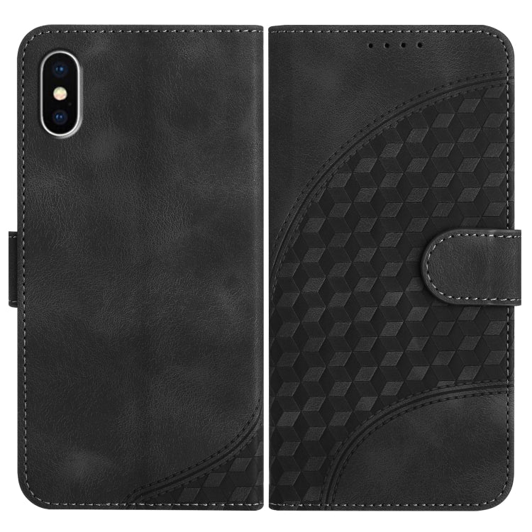 YX0060 Elephant Head Embossed Phone Leather Case with Lanyard, For iPhone 11 Pro, For iPhone XS / X, For iPhone XR