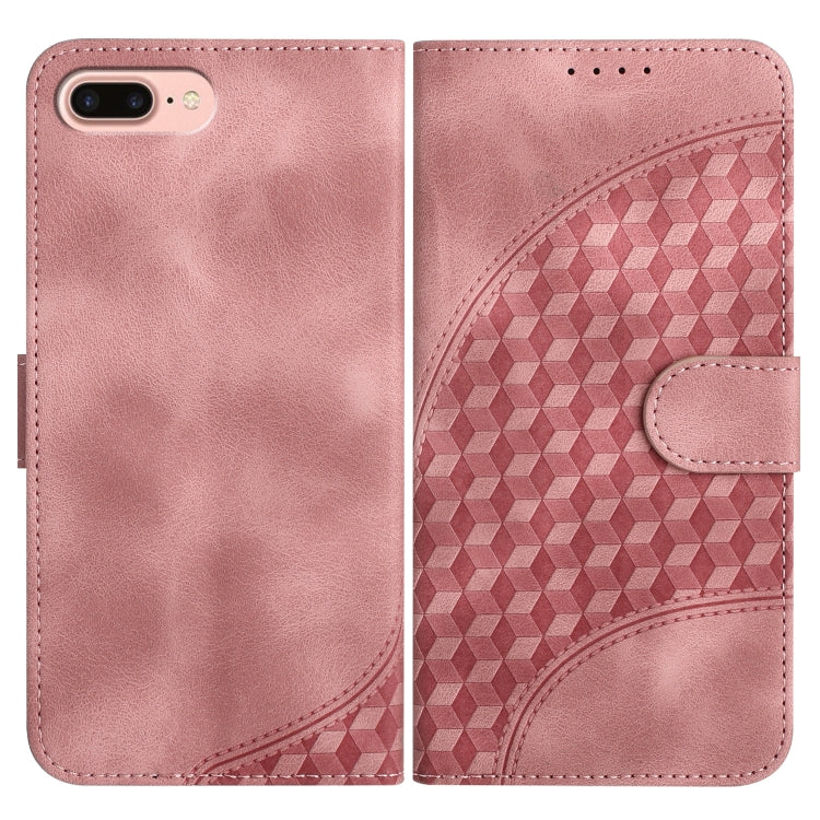 YX0060 Elephant Head Embossed Phone Leather Case with Lanyard, For iPhone XS Max, For iPhone 8 Plus / 7 Plus