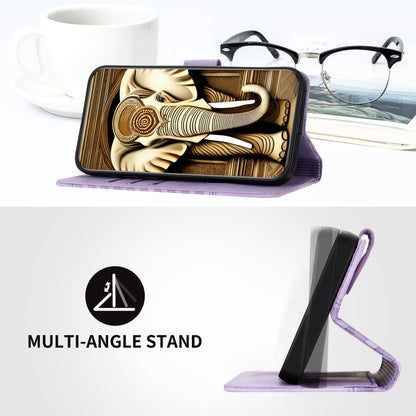 YX0060 Elephant Head Embossed Phone Leather Case with Lanyard, For iPhone 17e / 16e, For iPhone 17 Pro Max, For iPhone 17 Pro